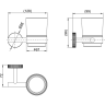 Стакан для ванной LEMARK BELUGA LMA-8035S-BRLG брашированное светлое золото