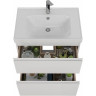 Тумба LEMARK VEON 70 см под раковину, подвесная/напольная, 2 ящика, белый глянец LM01V70T